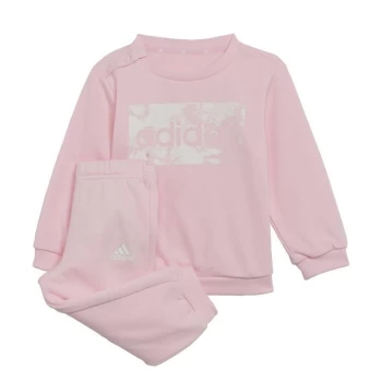 adidas Essentials Sweatshirt and Pants Kids - Clear Pink / White
