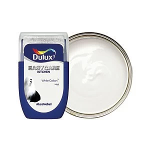 Dulux Easycare Kitchen White Cotton Matt Emulsion Paint 30ml