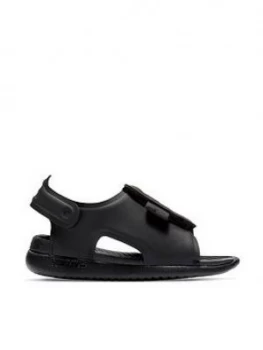 Nike Sunray Adjust Infant Sandal, Black, Size 4.5