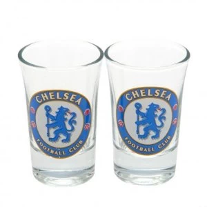 Chelsea FC 2 Pack Shot Glass Set