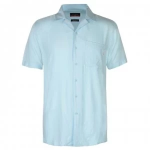 Pierre Cardin Short Sleeve Shirt Mens - Sky