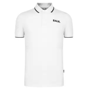 BALR Plated Logo Polo Shirt - White