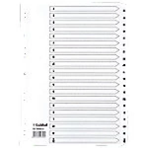 Guildhall Mylar Dividers White A4 20 Part A-Z Set