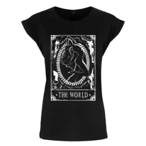 Deadly Tarot Womens/Ladies The World T Shirt (M) (Black)