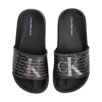 Calvin Klein Jeans Junior Hologram Slides - Black