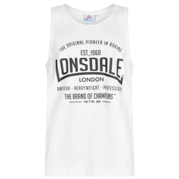 Lonsdale Boxing Vest Top Mens - White
