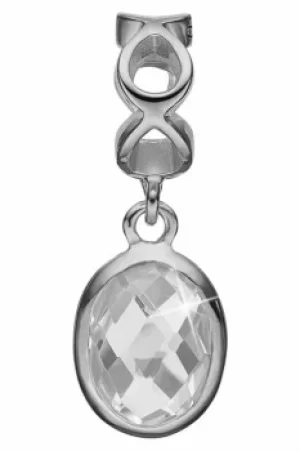 Ladies Christina Sterling Silver Moving Crystal Bead Charm 623-S48
