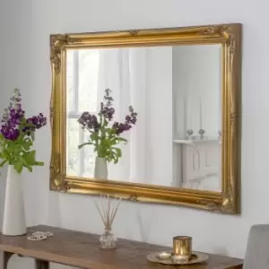 French Style Carved Mirror Gold 103x73cm