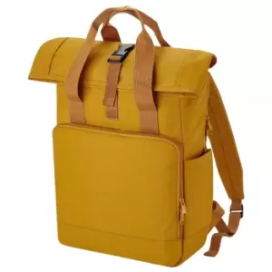 Bagbase Roll Top Recycled Twin Handle Laptop Backpack (One Size) (Mustard Yellow)