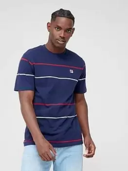 Fila Thiago Yarn Dye Stripe T-Shirt - Navy Size M Men