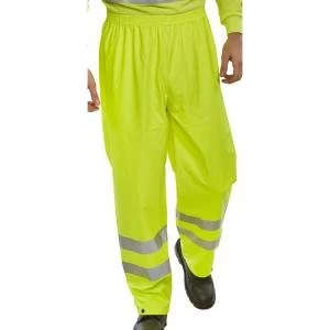 BSeen Over Trousers PU Hi Vis Reflective L Saturn Yellow Ref PUT471SYL