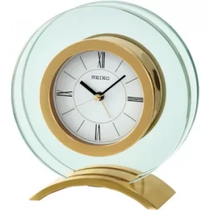Seiko Clocks Glass Mantel Alarm Clock