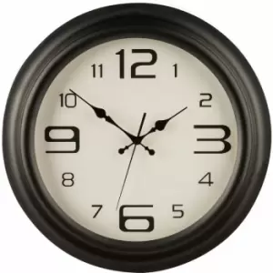 Matt Black Metal Wall Clock - Premier Housewares