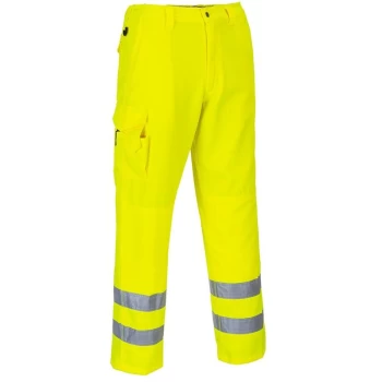 E046YERS - sz S Hi-Vis Combat Trousers - Yellow - Portwest