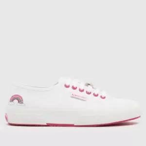 Superga 2750 Barbie Movie Pins Trainers In White & Pink