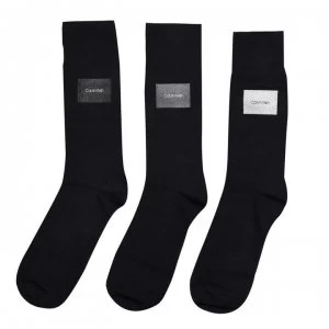 Calvin Klein 3 Pack Logo Socks - Black