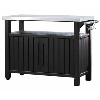 Keter Multifunctional Outdoor Table for BBQ Unity XL Woodlook - Black