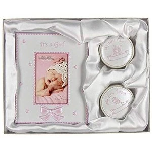 2" x 3" - It's A Girl Photo Frame - First Tooth & Curl Boxes