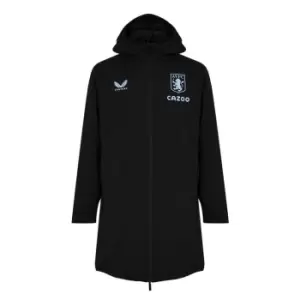 Castore Aston Villa Hooded Long Rain Jacket - Black
