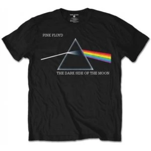 Pink Floyd Dark Side of the Moon Courier Mens Large T-Shirt - Black