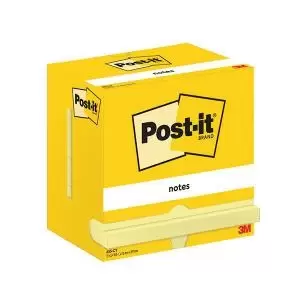 Post-it Notes 76x127mm 100 Sheets Canary Yellow Pack of 12 655-CY