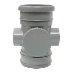 Ring-seal acc pipe (SOCKET/SVNT)4 SOIL/110 gry - Grey - Floplast