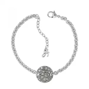 Ladies Adore Silver Plated Small Metallic Pave Disc Bracelet