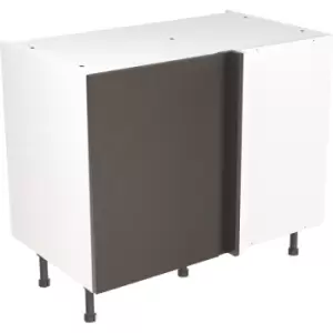 Kitchen Kit Flatpack Slab Kitchen Cabinet Base Blind Corner Unit Ultra Matt 1000mm in Graphite MFC
