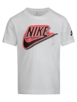 Boys, Nike Younger Boy Short Sleeve Glow In The Dark Graphic T-Shirt, White, Size 5-6 Years