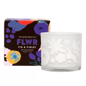 The Aromatherapy Co 100g FLWR Candle - Fig & Violet