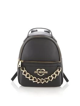 Love Moschino Chain Detail Backpack - Black