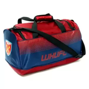 West Ham United FC Official Fade Holdall Bag (25cm x 22cm x 42cm) (Claret/Navy)