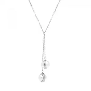 Karen Millen Logo Pearl Double Necklace