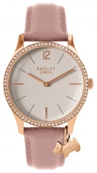 Radley Ladies Millbank RY2524 Stone Set Blush Pink Watch