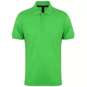 Henbury Mens Modern Fit Cotton Pique Polo Shirt (S) (Lime)