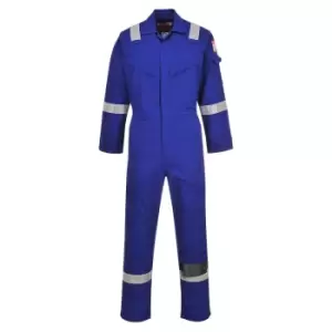 Biz Flame Mens Aberdeen Flame Resistant Antistatic Coverall Royal Blue Extra Large 32"