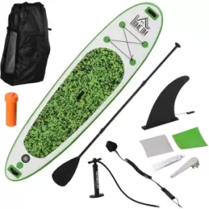 Homcom - 10ft Inflatable Surfing Board W/ Paddle, Fix Bag, Air Pump, Fin, Backpack