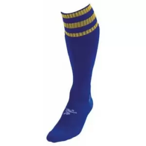 Precision Childrens/Kids Pro Football Socks (12 UK Child-2 UK) (Royal Blue/Gold)
