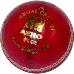 Aero Regal Crown Cricket Ball Red - Red