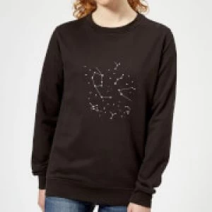 Star Constellations Womens Sweatshirt - Black - 5XL