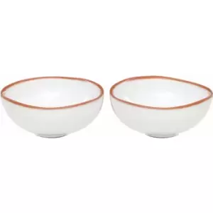 Calisto White Glazed Mini Bowls - Set of 2 - Premier Housewares