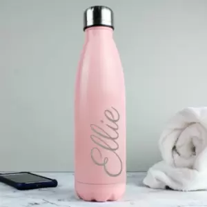 Personalised Metal Insulated Drink Bottle - Pink