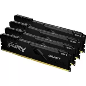 Kingston FURY Beast PC RAM kit DDR4 32GB 4 x 8GB 3200 MHz 288-pin DIMM CL16 KF432C16BBK4/32