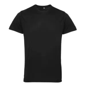 Tri Dri Mens Short Sleeve Lightweight Fitness T-Shirt (2XL) (Black)