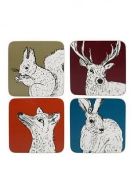 Kitchencraft Into The Wild Pack Of 4 Premium Coasters