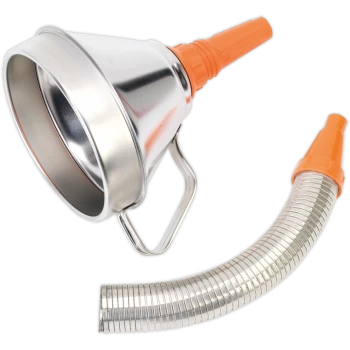 Sealey Funnel Metal Flexible Spout and Filter 160mm