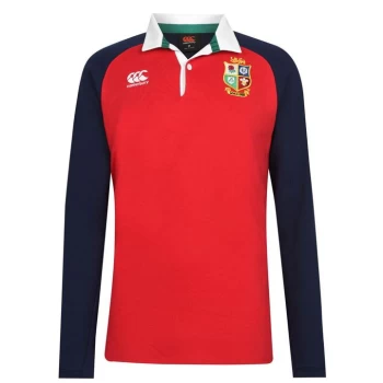 Canterbury British and Irish Lions Long Sleeve Rugby Shirt Mens - Red