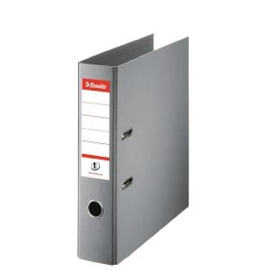 Esselte No. 1 Power Lever Arch File PP Slotted 75mm Spine A4 Grey Pack 10