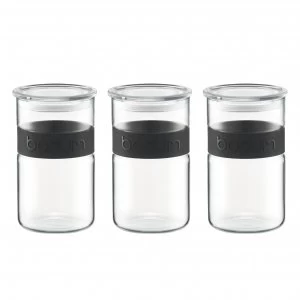 Bodum Presso Storage Jar Set Black 3 Pieces Black