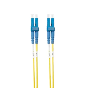2m LC-LC OS2 / OS1 Singlemode Fibre Optic Duplex LSZH Patch Lead 2mm Oversleeving Yellow